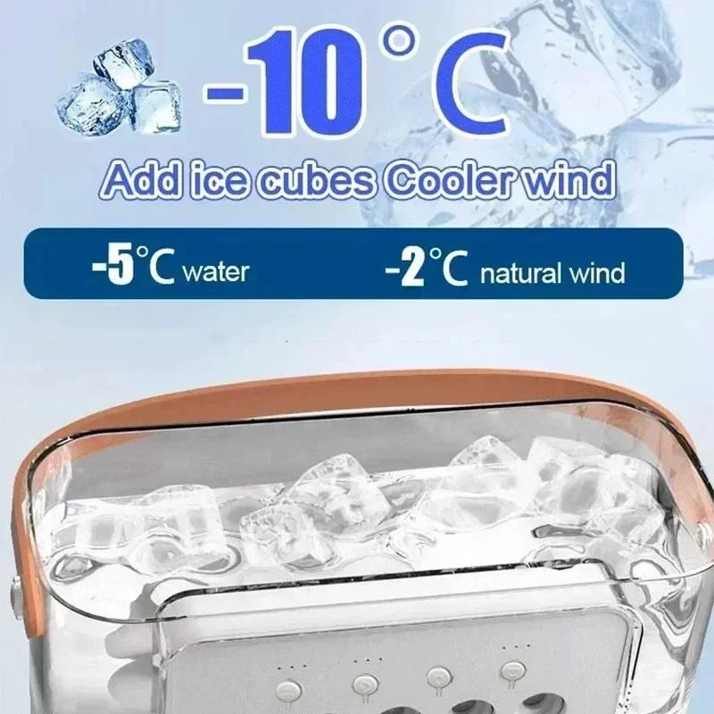 Wentylator 3w1 z Nawilżaczem i Podświetleniem LED — Chłodź się w stylu!